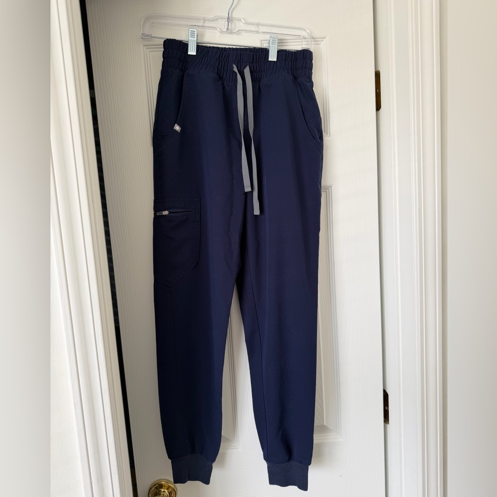 Figs Navy Blue Women’s Scrub Pants - Zamora Jogger Style - XS